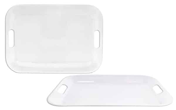 Bandeja de melamina rectangular Linea Blanca