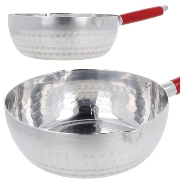 Olla De Aluminio Con Mango Rojo Mediana - Imagen 2