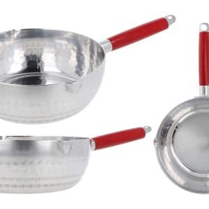 Olla De Aluminio Con Mango Rojo Mediana