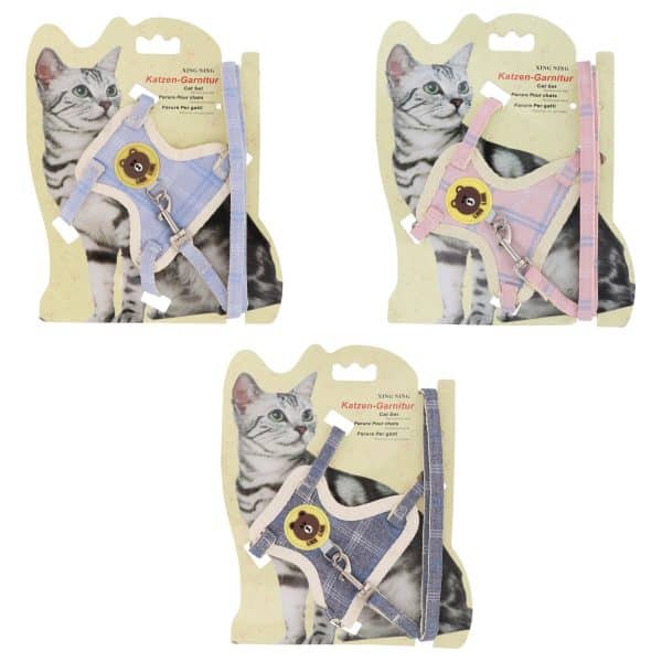 Arnes Para Gato Ajustable Con Correa - Imagen 2