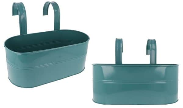 Maceta Oval De Metal Con Gancho