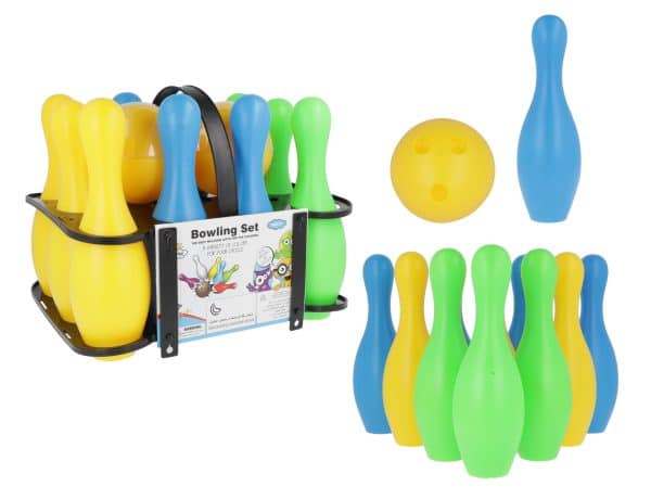 Set De Bowling De Juguete Con Canasto