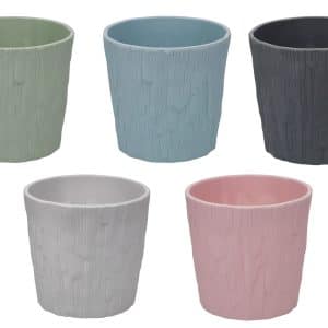 Maceta De Plástico Gris Labrado