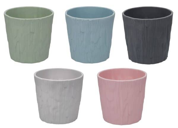 Maceta De Plástico Gris Labrado