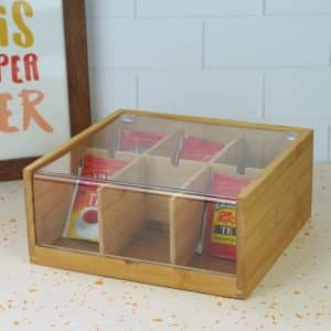 Caja de bamboo de 6 divisiones