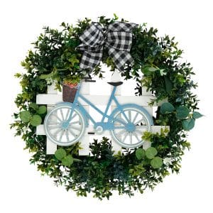 Cartel Para Jardin Redondo Con Bicicleta