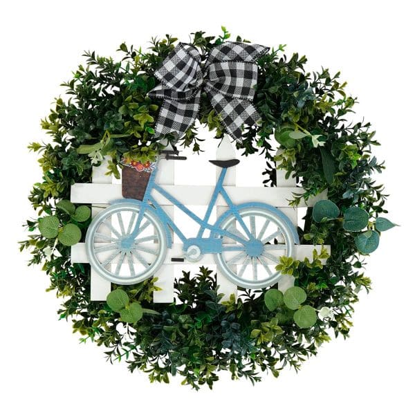 Cartel Para Jardin Redondo Con Bicicleta