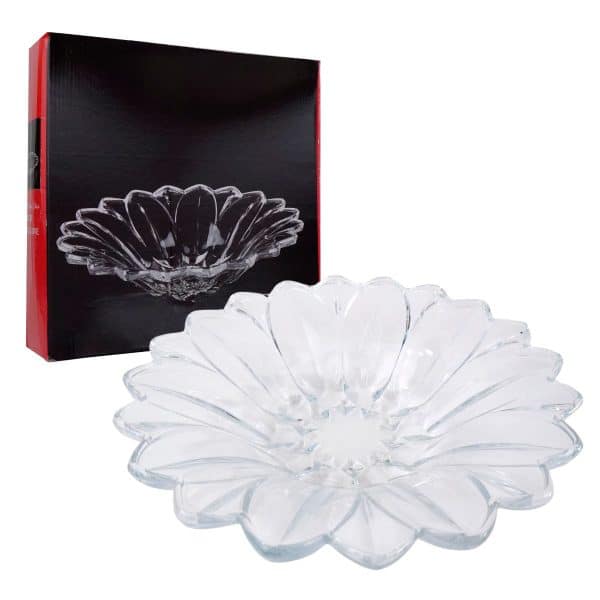 Centro De Mesa De Vidrio Labrado Flor