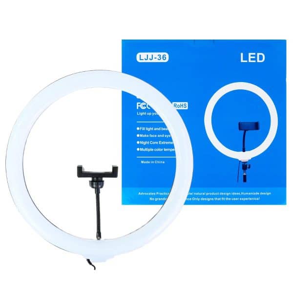 Aro De Luz Con 3 Intensidades + Soporte Para Celular