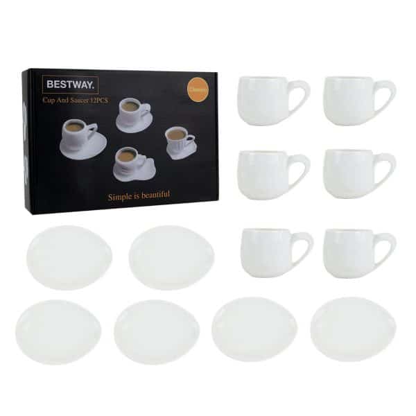 Juego De Cafe 12Pcs Ceramica Bca - Imagen 2