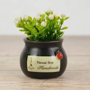 Planta Artificial Con Maceta De Ceramica