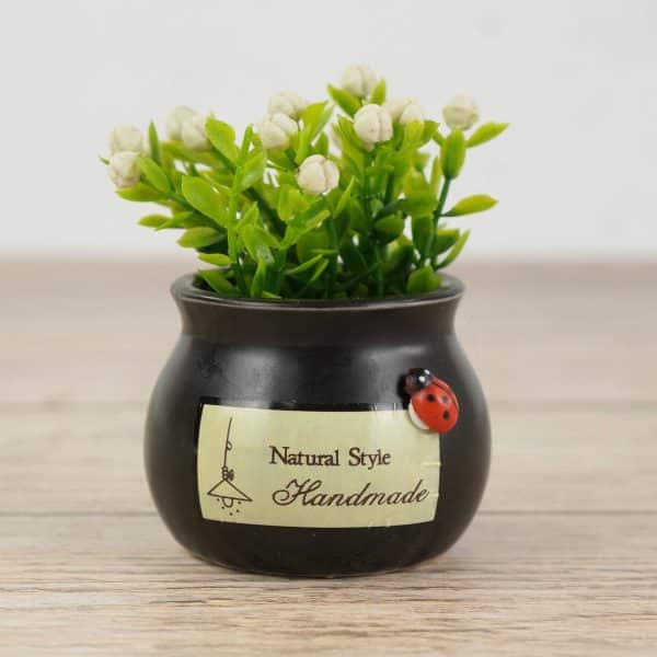 Planta Artificial Con Maceta De Ceramica