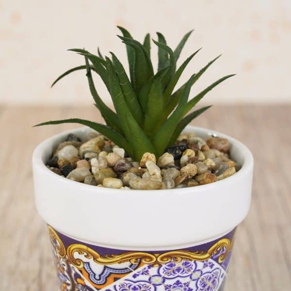 Planta Artificial Con Maceta De Ceramica - Imagen 3