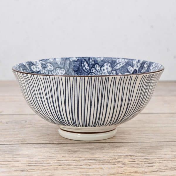 Bowl De Ceramica Con Diseño Interior Y Exterior