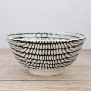 Bowl De Ceramica Con Diseño Blanco Y Negro