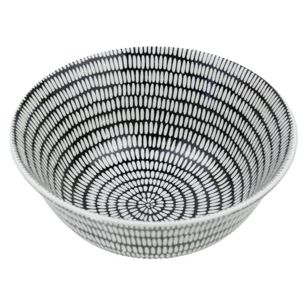 Bowl De Ceramica Con Diseño Blanco Y Negro - Imagen 2