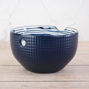 Bowl De Ceramica Labrado Con Orificio Para Palitos
