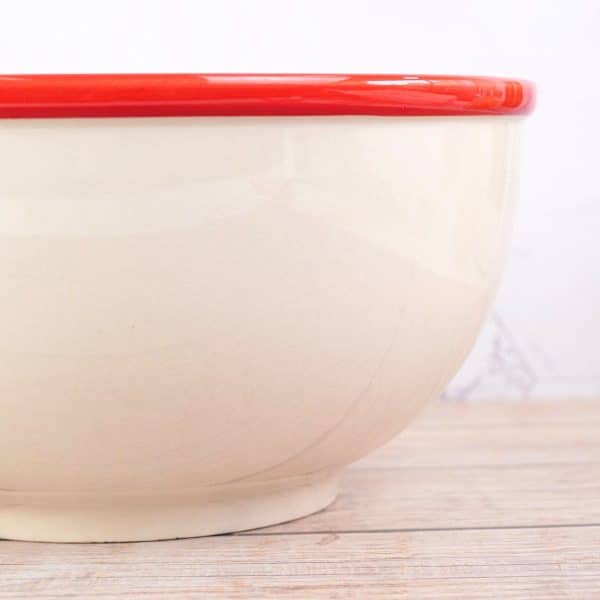Bowl De Ceramica Rojo/Beige - Imagen 3