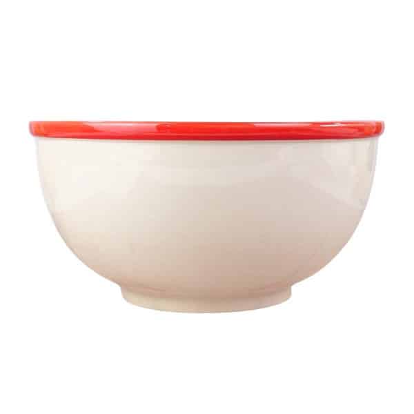 Bowl De Ceramica Rojo/Beige - Imagen 2