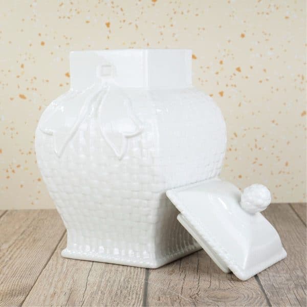 Jarron De Ceramica Con Tapa - Imagen 3