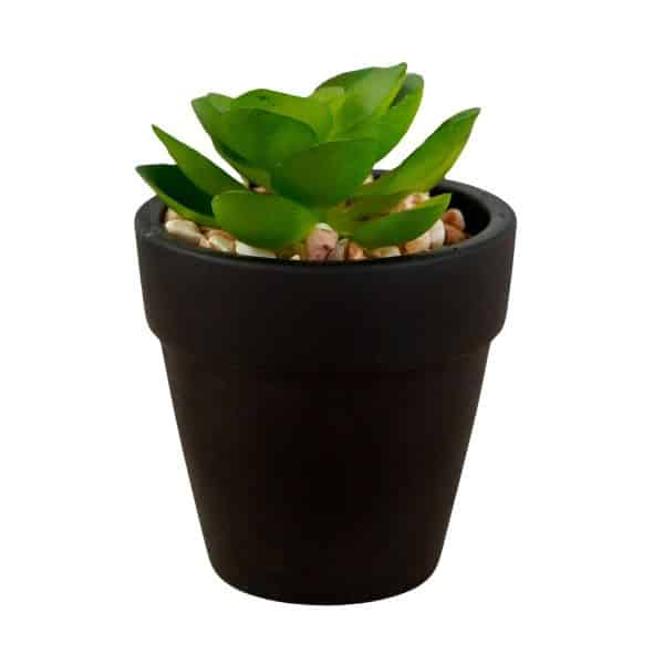 Planta Artificial Mini Con Maceta De Ceramica - Imagen 2