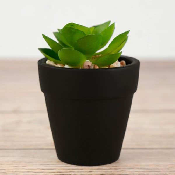 Planta Artificial Mini Con Maceta De Ceramica