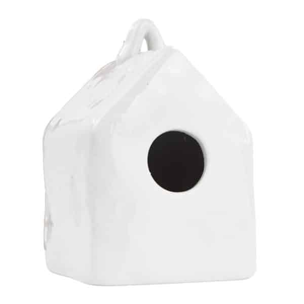 Casa De Ceramica Blanca Para Colgar