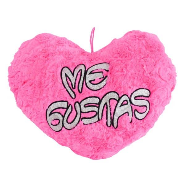 Almohadon bordado con forma de corazon - Imagen 2