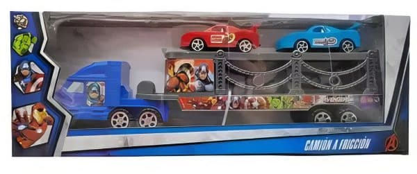 Camion cigueña a friccion de Avengers con 2 autos - Imagen 3