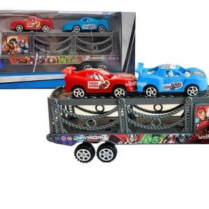 Camion cigueña a friccion de Avengers con 2 autos