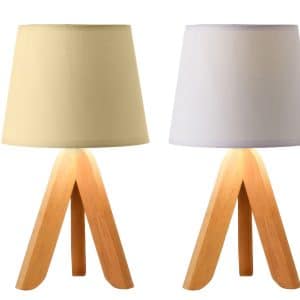 Lampara De 3 Patas De Madera