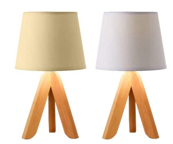 Lampara De 3 Patas De Madera