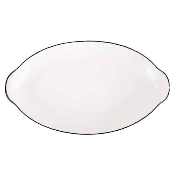 Fuente De Ceramica Oval Con Asas - Imagen 3