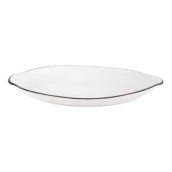 Fuente De Ceramica Oval Con Asas - Imagen 2