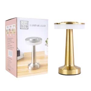 Lampara LED metal 3 niveles de luz