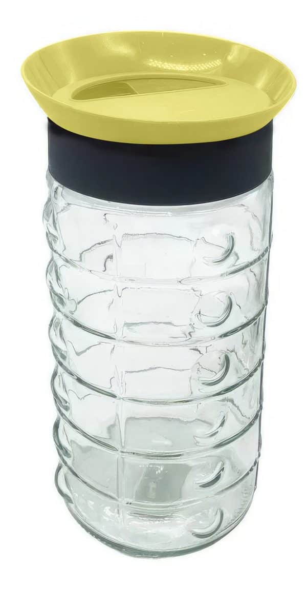 Frasco Herevin De Vidrio Labrado Arena 1.7L