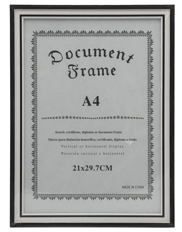 Porta certificado de madera