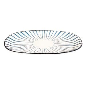Fuente Ovalada De Ceramica Con Diseño