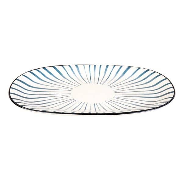 Fuente Ovalada De Ceramica Con Diseño
