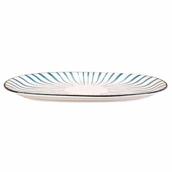 Fuente Ovalada De Ceramica Con Diseño - Imagen 3