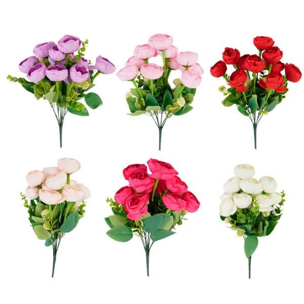 Ramo De Flores Artificiales Pimpollos - Imagen 2