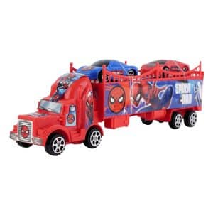 Camion cigueña Spiderman con autos