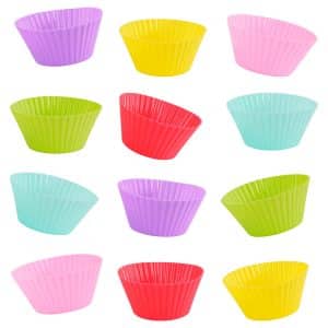 Set De 12 Moldes De Silicona Para Cupcakes