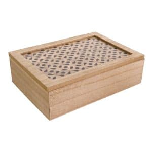 Caja de te de madera 6 divisiones