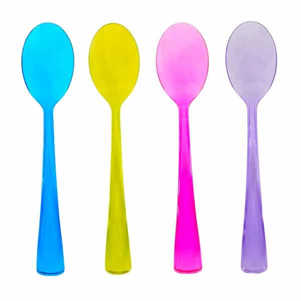 Cucharas Descartables De Color