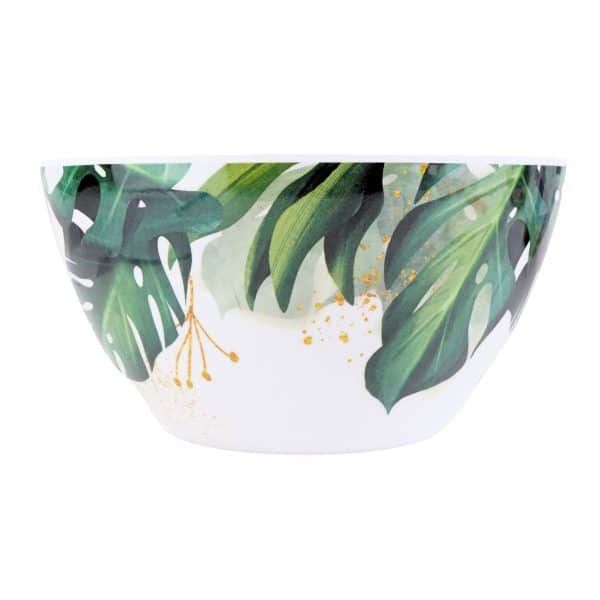 Bowl De Melamina Linea Hoja Verde - Imagen 2