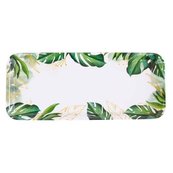 Bandeja Rectangular De Melamina Linea Hoja Verde - Imagen 2