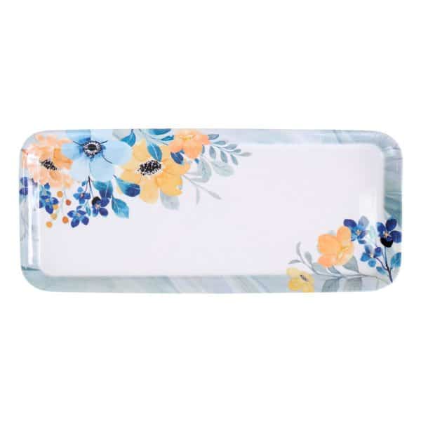Bandeja Rectangular De Melamina Flowers Line - Imagen 2