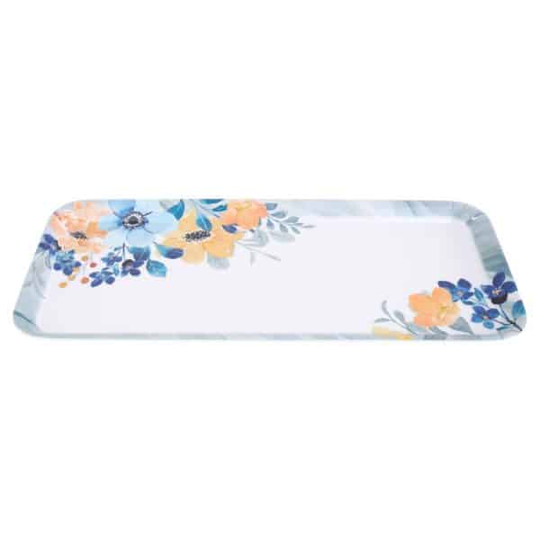 Bandeja Rectangular De Melamina Flowers Line