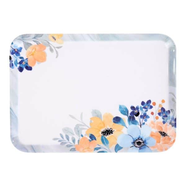 Bandeja Rectangular De Melamina Flowers Line - Imagen 2